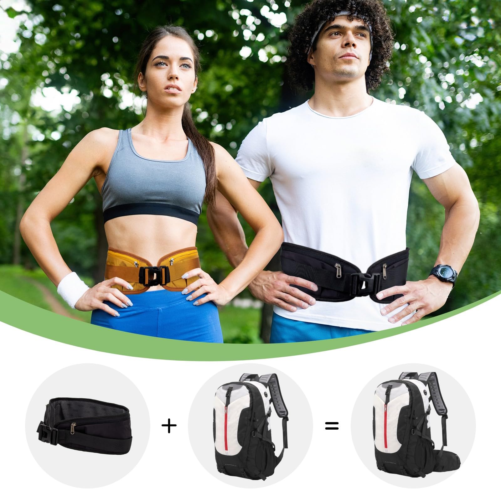 40L Zaino Trekking per Uomo Donna, Nero