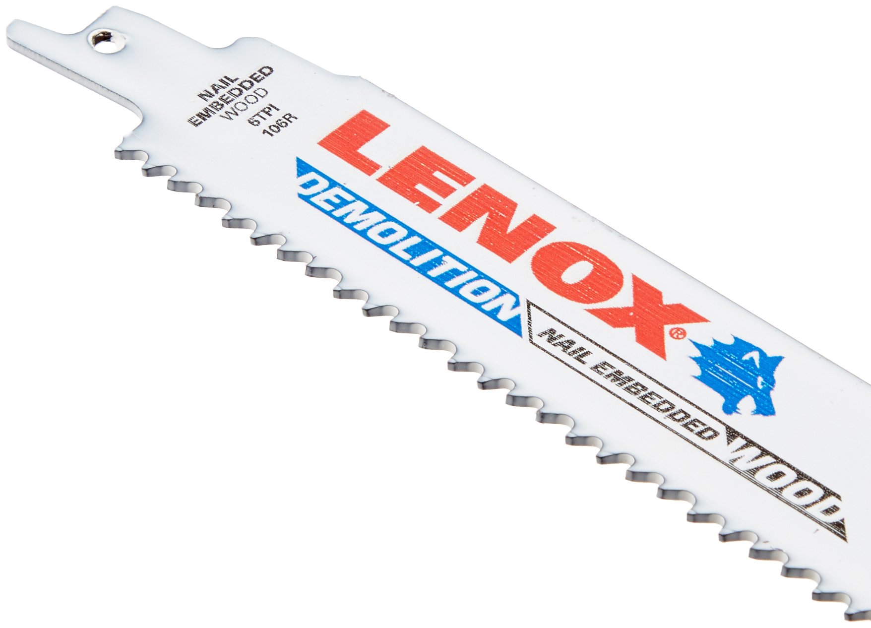 LENOX Tools - Lama per sega a demolizione con tecnologia Power Blast, bi-metallo, 12", 6 TPI, 5/PK