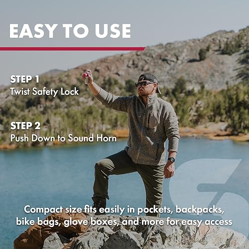 Miniatura 4 de SABRE Bocina deportiva y de seguridad, bocina de aire de 115 dB, ráfagas de 60  de segundo o 25  segundos, audible hasta 12 millas (2,637.8 ft),