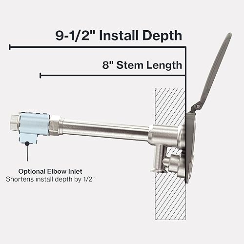 Miniatura 9 de Aquor House Hydrant V2+ - Grifo de jardín para exteriores que no genera escarcha, con conexión rápida y antisifón, 6pulgadas, polímero gris pizarra