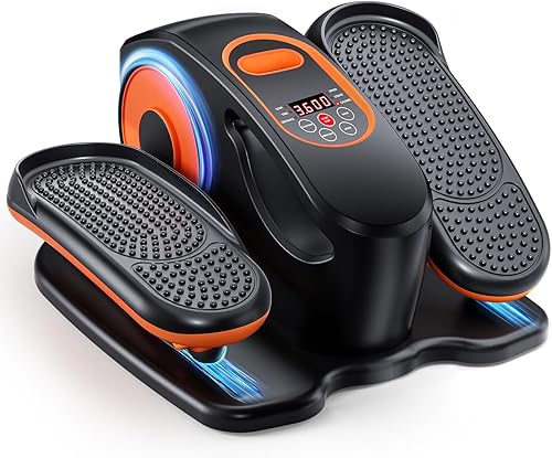 Under Desk Elliptical Exercise Machine, Ellipse Leg Exerciser as Seen on TV with Remote, 15 Adjustable Speed, Portable Leg Exerciser While Sitting