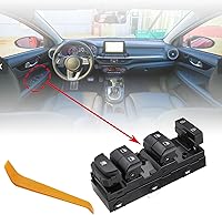 Vista 6 de Interruptor de control maestro de elevalunas eléctrico para Kia Forte 2019, 2020, 2021, repuesto OE 93571M6100, 93571-M6100 para botón