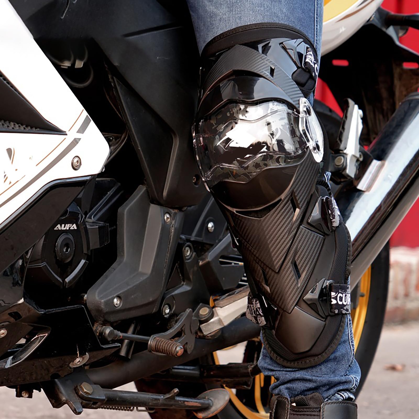 Ensemble De Protections Moto 3 – Genouillères, Coudières Et Gants Certifiés CE, Maintien Sûr, Protection Antichoc pour Le Motocross Et La Conduite Tout-Terrain