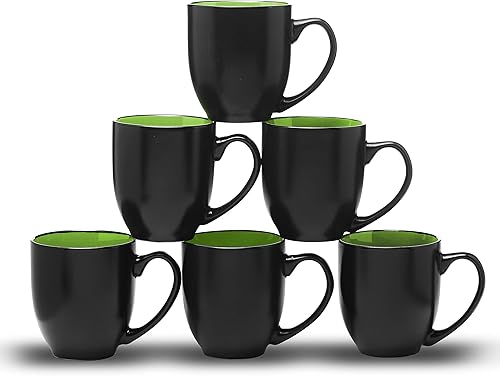 Miniatura 7 de DISCOUNT PROMOS Bistro - Juego de 10 tazas de café de 16 onzas, paquete a granel, ideal para té, cacao, comedor, tazas de viaje, color verde lima