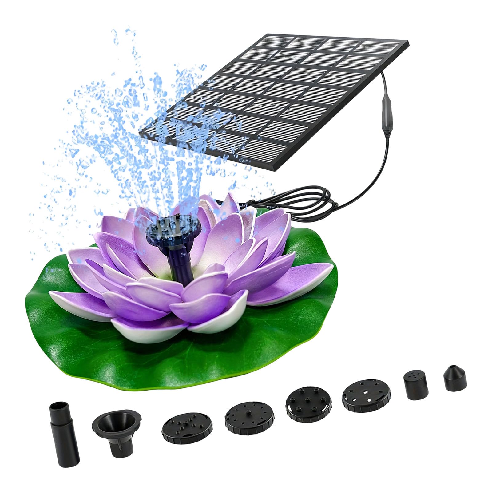 Fuente solar fácil de transportar y panel de 110 mm para estanques pequeños