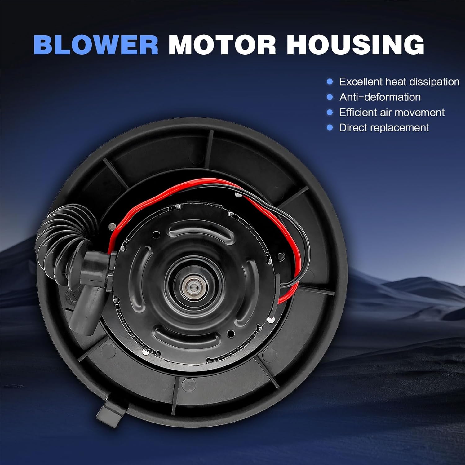 HVAC A/C Heater Blower Motor with Fan Cage Compatible with Chevy, Cadillac Vehicles - 2007-2013 Silverado 1500, Avalanche, Escalade- Replace 19153680