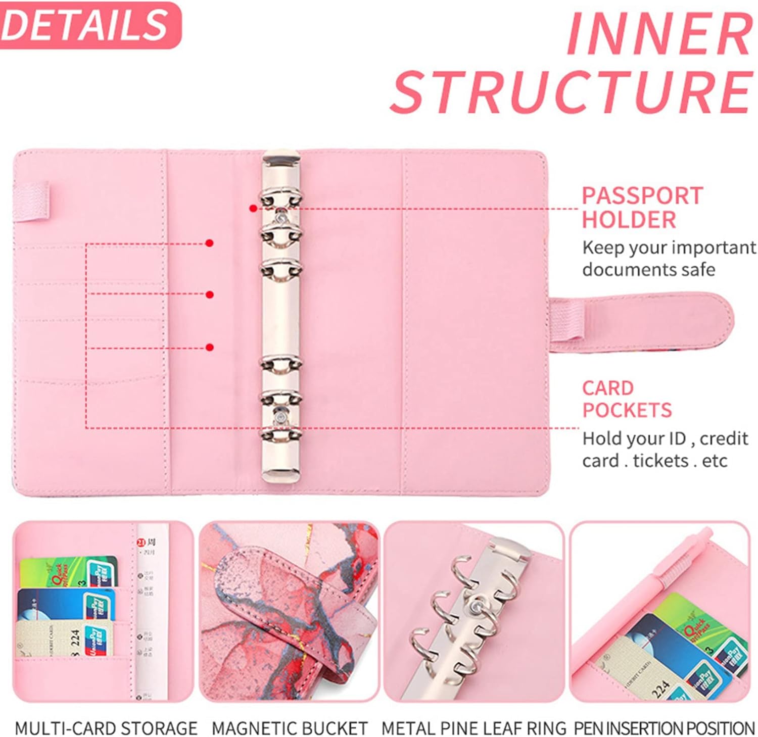 A6 Budget Binder Marbled Budget Binder Organizer,pu6 Hole Loose-Leaf Book Cash Budget,Money Saving Binder for Budgeting Budget Binder,Budget Binder with Cash Envelopes Cash Envelopes for : Office Products