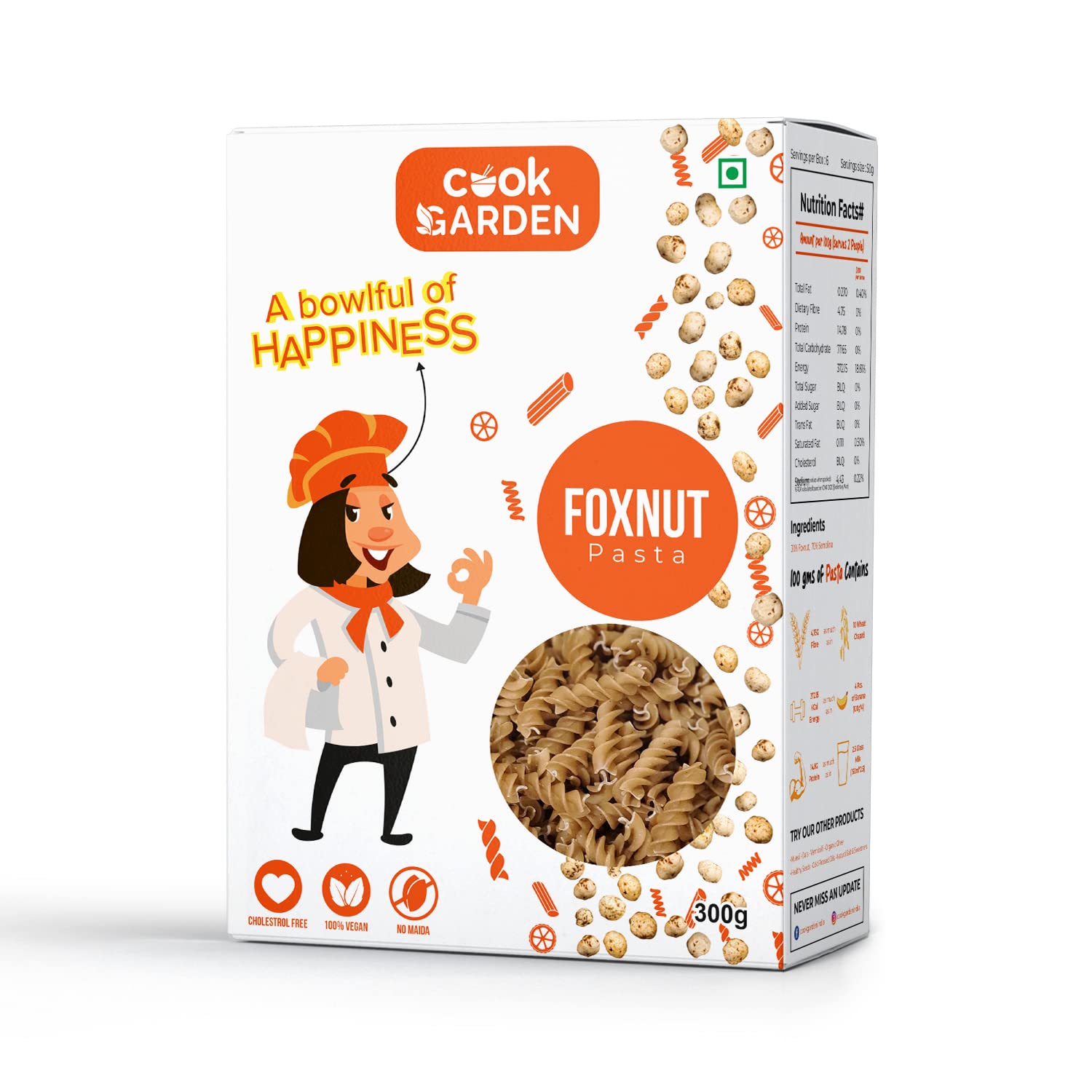 CookGarden Makhana Pasta 300g, Healthy Foxnut Fusilli Pasta, Rich in Calcium High Protein Pasta, No-Maida Foxnut and Semolina Pasta (B0BXKSYV3Y) Amazon Price History, Amazon Price Tracker