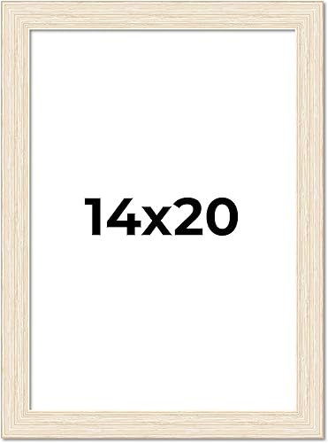 Vista 51 de Marco de fotos blanco de madera real de 19 x 19 pulgadas de ancho de 1.5 pulgadas Profundidad interior de 0.5 pulgadas Marco de fotos envejecido