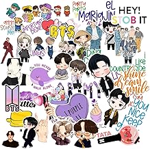Zesta Aesthetic Stickers for Laptop/Waterproof Anime Decal for Books/Vinyl Sticker for Fridge/Easy to Use Korean Car Sticker Kawaii Cute Stickers (BTS)-Self-Adhesive