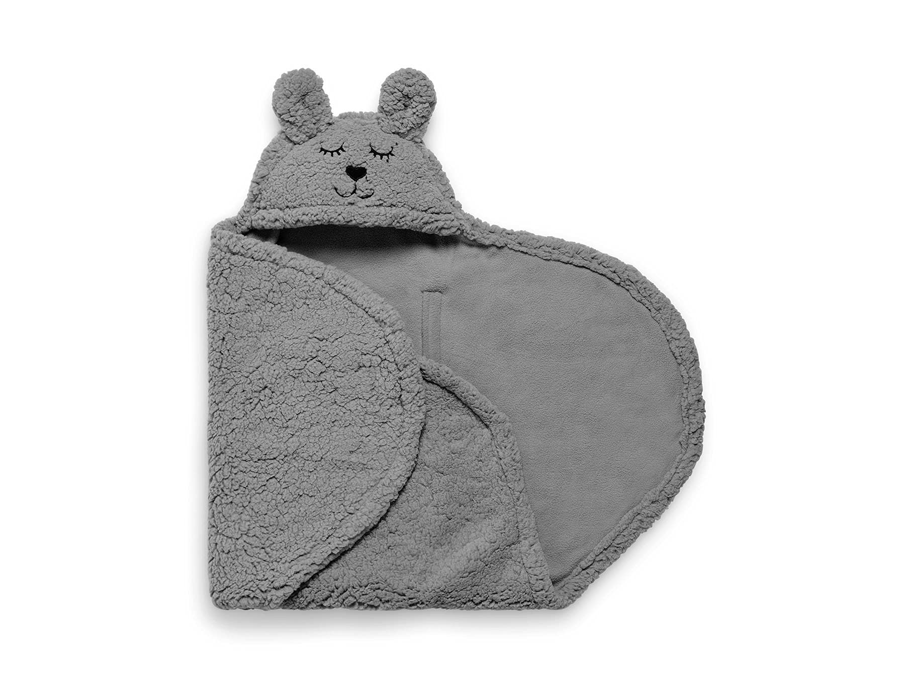 Jollein Kocyk Bunny Wrap, 100 cm Długość x 105 cm Szerokość, Storm Grey