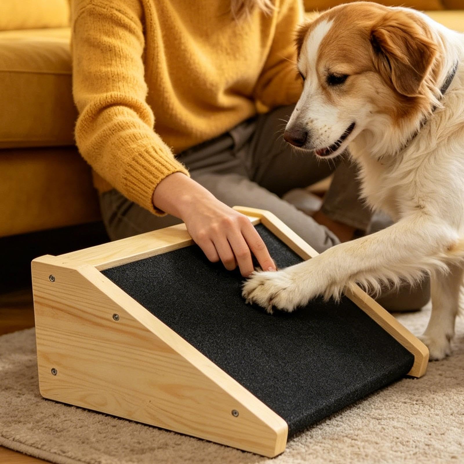 Générique Krallenbrett für Hunde | Leiter aus Holz für Krallen und Klettern – Kratzbrett für Hunde | für Katzen und Welpen, alle Größen, Bereicherung