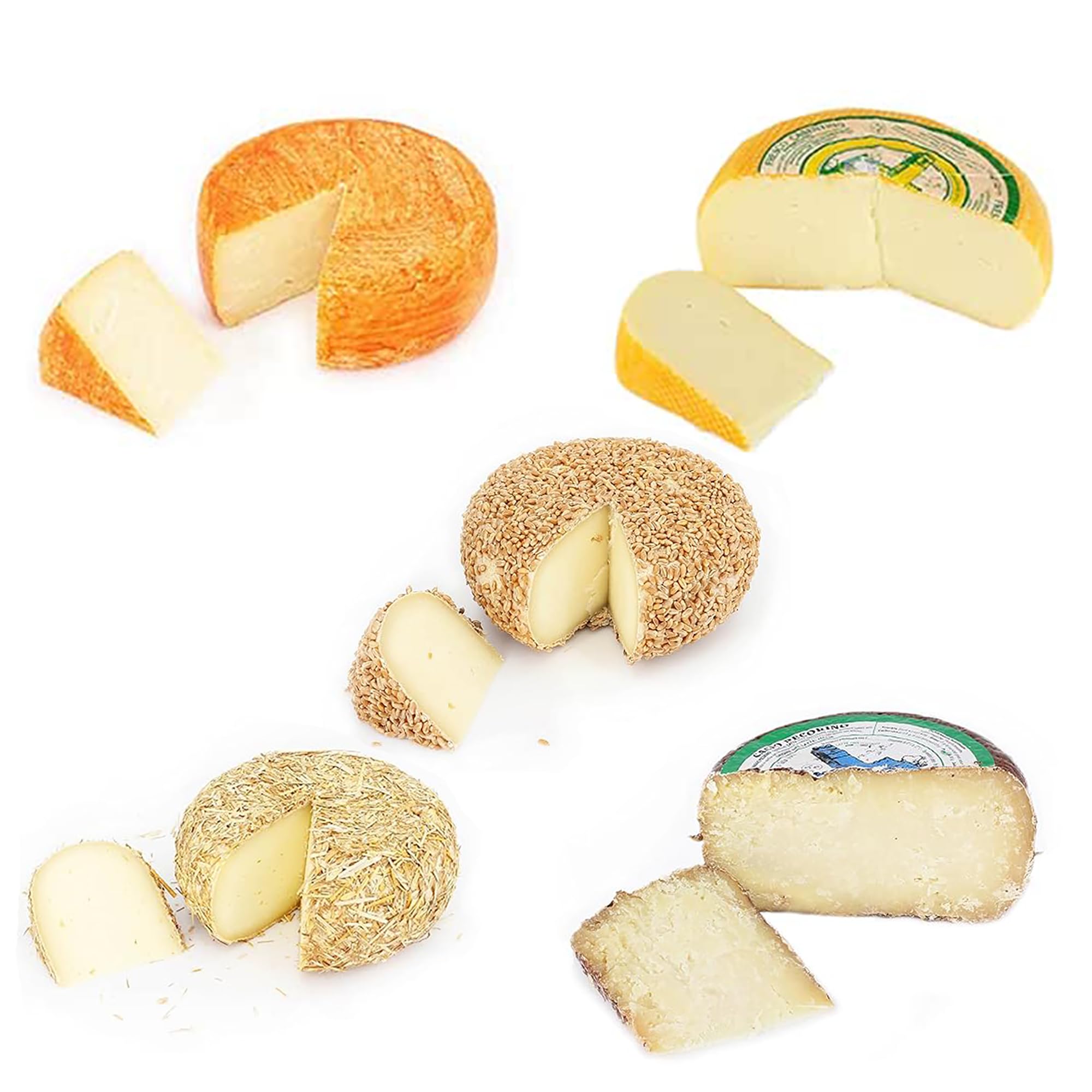 Italienische Käsebox – Pecorino Toscano Probierpaket mit 5 gereiften Käsesorten – Geschenkset für Käseliebhaber – Direkt aus Italien