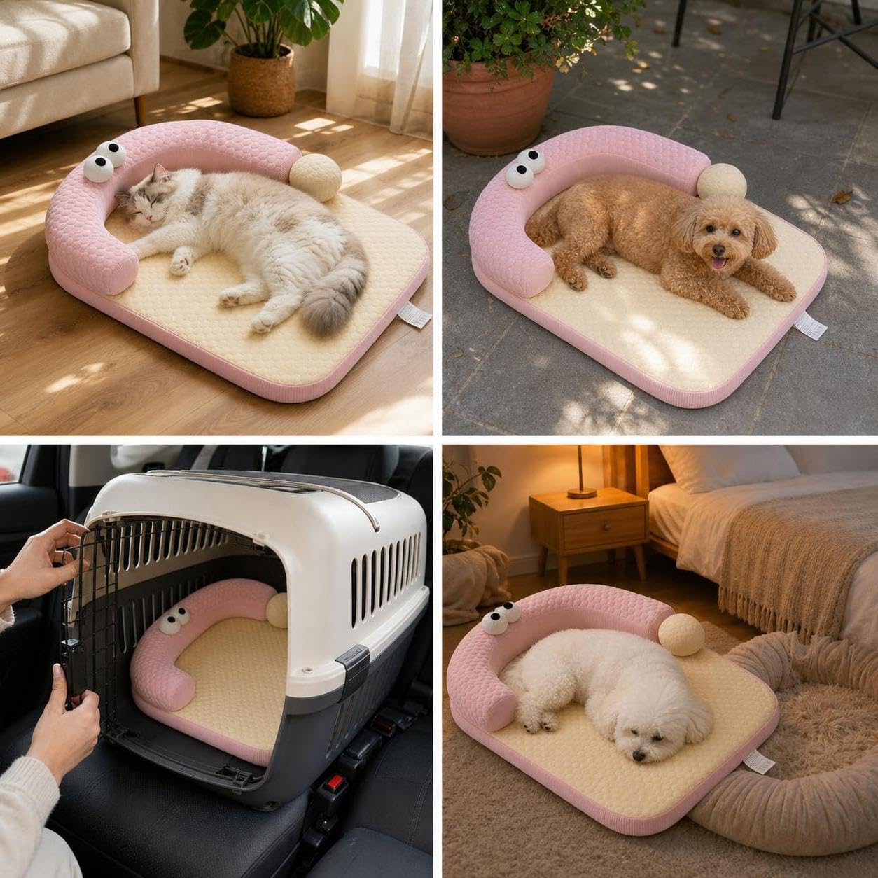 Lettino Rinfrescante per Animali con Cuscino to, Ideale per l'Estate, per il sonno, style to 2