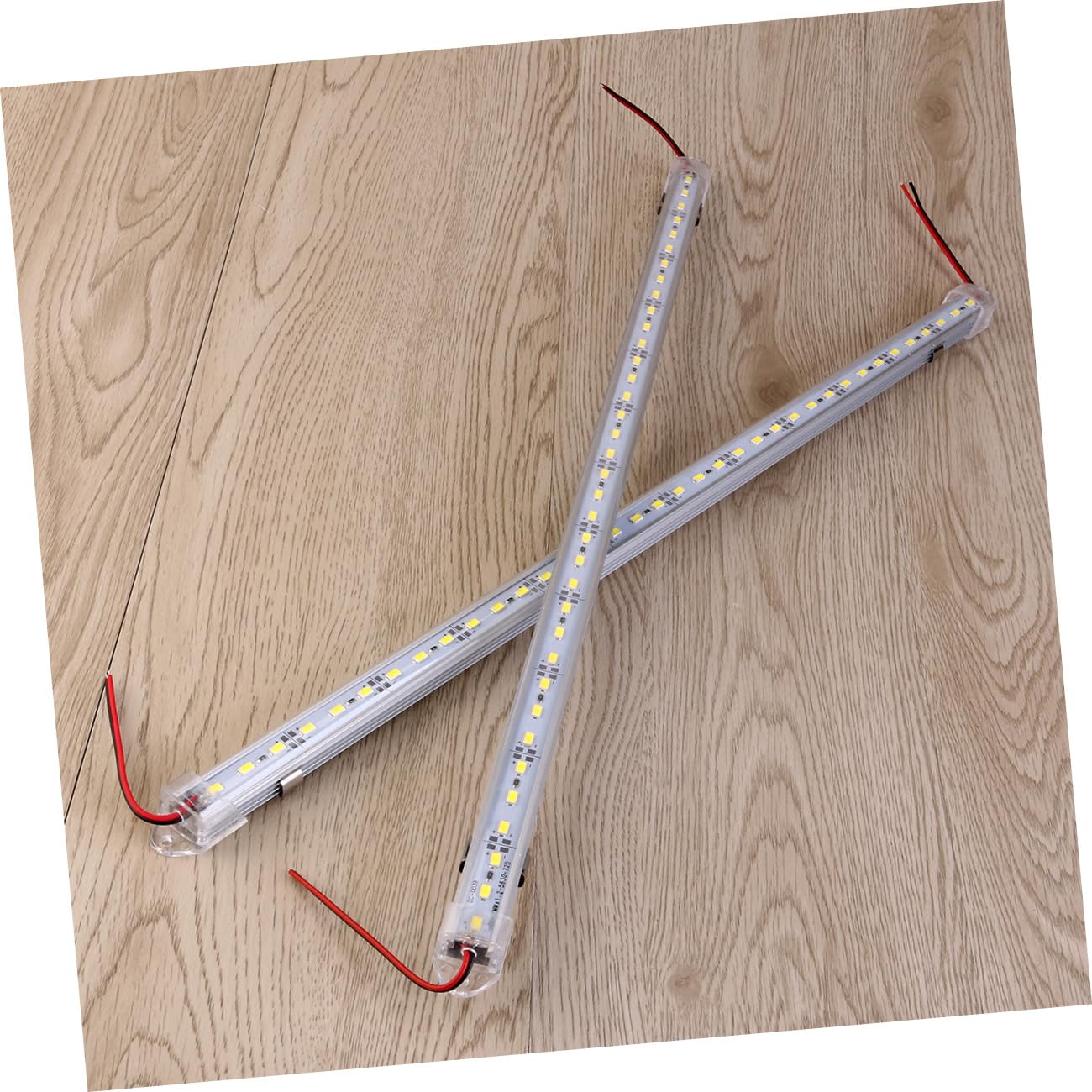 WINOMO - Barre luminose in alluminio rigido LED, impermeabilità IP65 12 V 50 cm [classe energetica A+], colore: Bianco (Confezione da 2)
