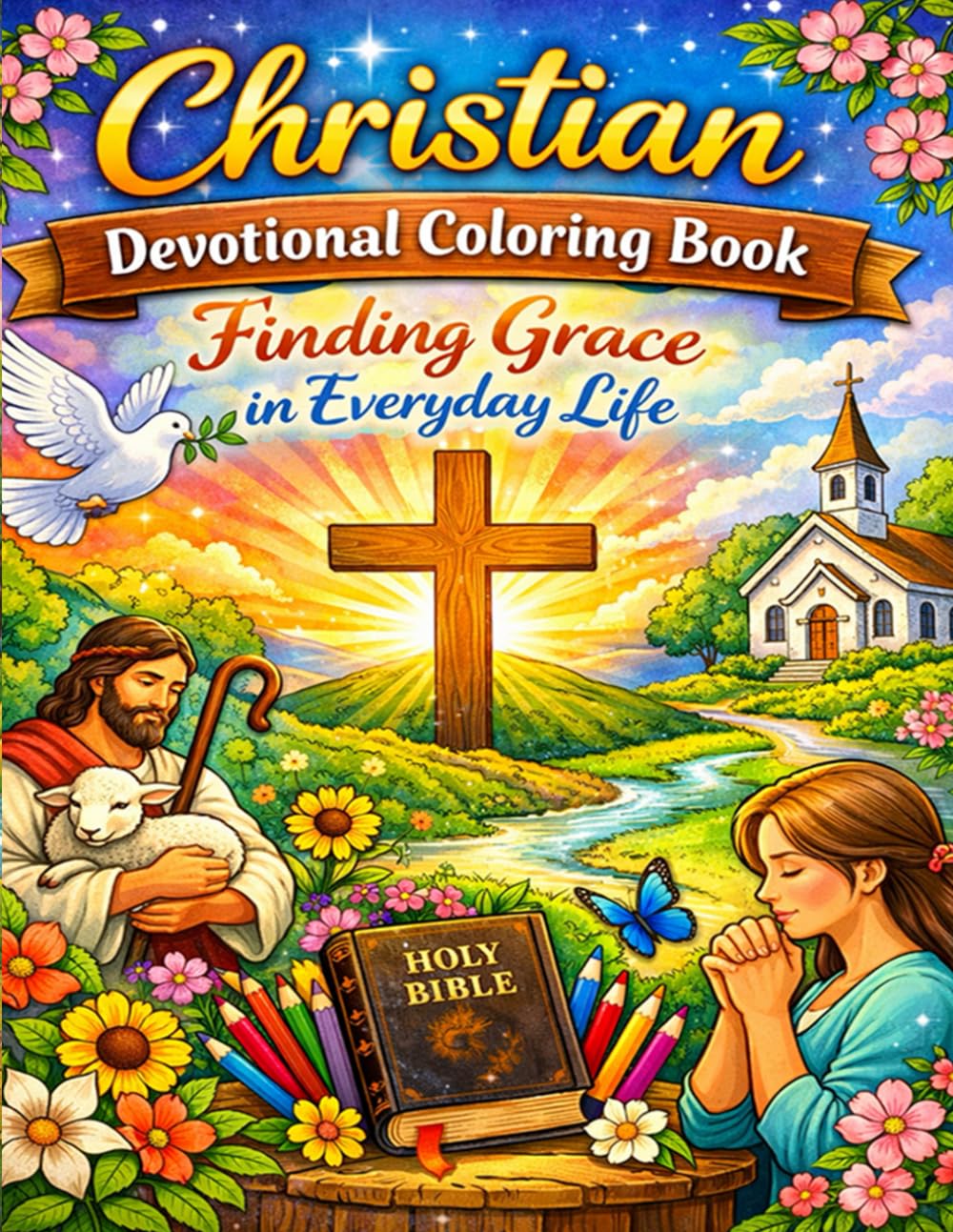 Christian Devotional Coloring Book: Finding Grace in Everyday Life