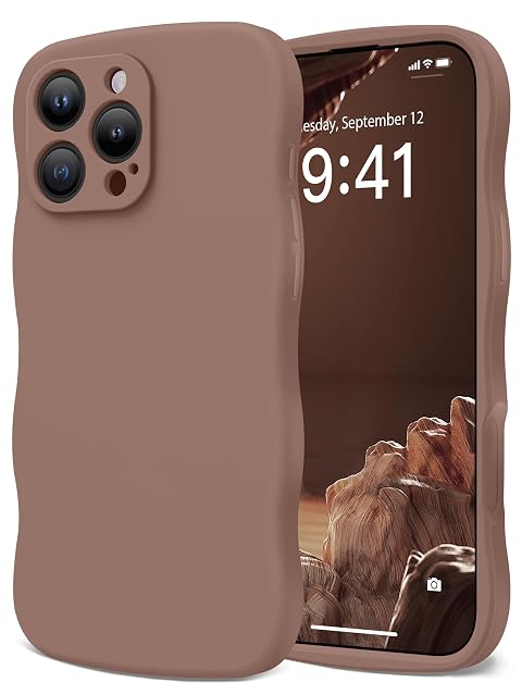 Magnetic for iPhone 16 Pro Max Case Full Camera Protection Compatible with MagSafe Cute Wave Frame Silicone Shockproof