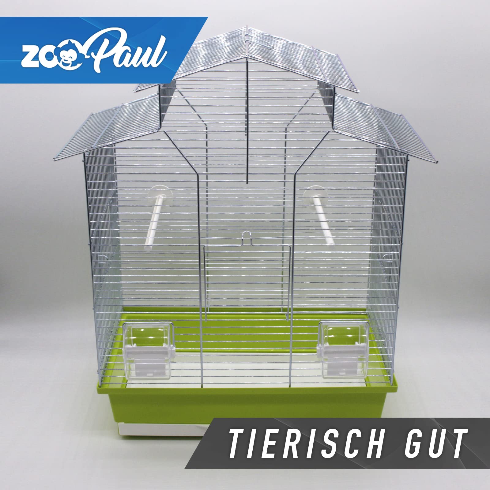 Zoopaul Vogelkäfig IZA 2 II Limette 52x30x60 cm Wellensittiche Kanarien Käfig