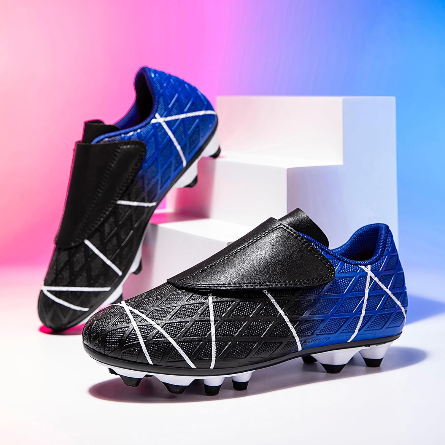 Kids Soccer Cleats Boys Girls Firm Ground Soccer Shoes Youth Professional Athletic Outdoor Football Cleats Shoes