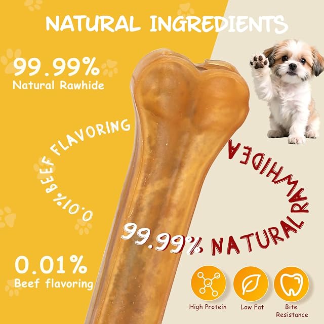 Foto 4 de 8 de Nobleza Hueso Prensado para Perros de Piel de Vacuno, Sabor a Res, Snack Natural para Fortalecer Dientes