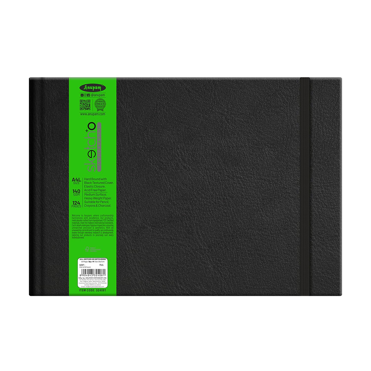 Anupam Sketcho Sketchbook hardbound, Landscape Opening A4 (30cm x 21cm) Size with 140 GSM Paper (100 Pages) (B08FHRMFBH) Amazon Price History, Amazon Price Tracker