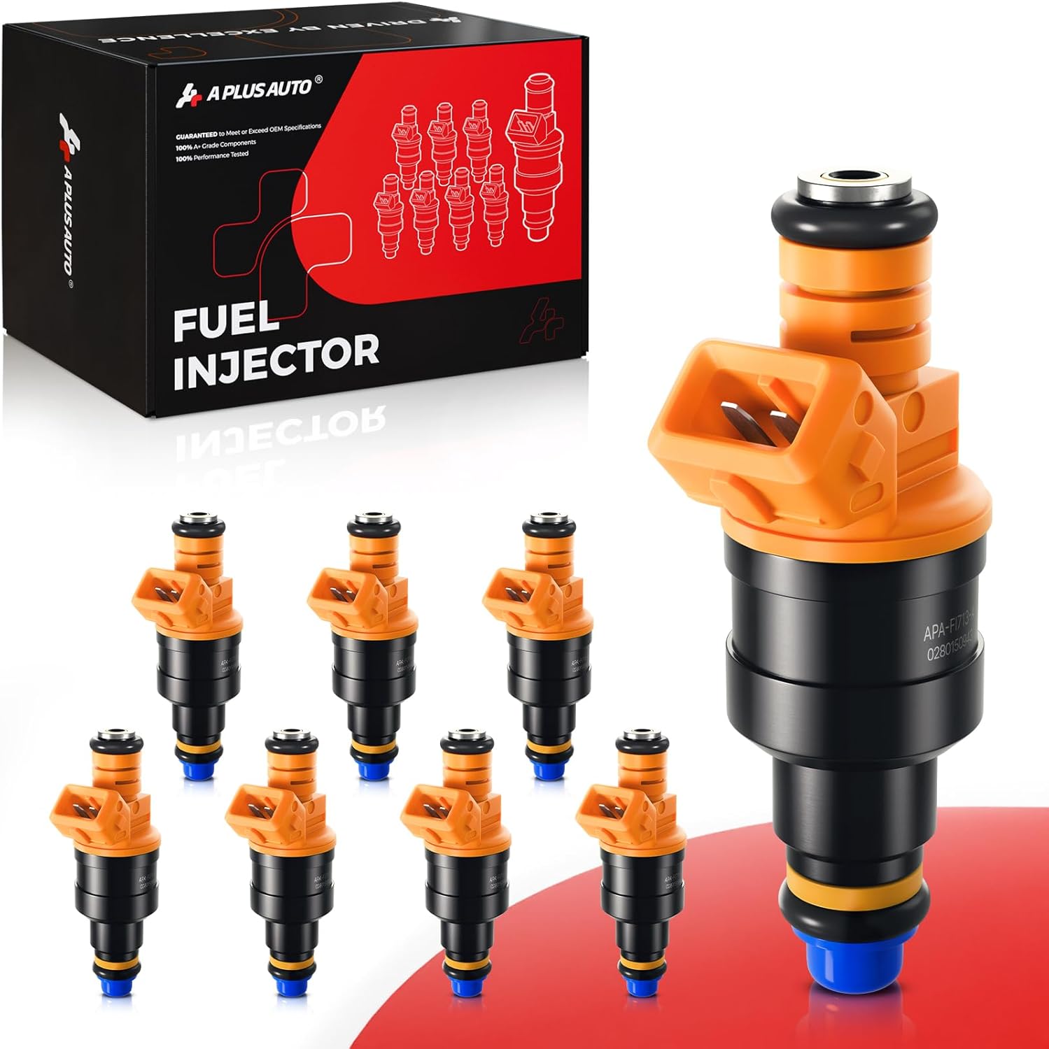 Fuel Injectors Set of 8, Compatible with Ford Lincoln Mercury 4.6L 5.0L 5.4L 5.8L V8 - F150 F250 F350 E150 E250 E350 Expedition Bronco Mustang Thunderbird navigator-Replace Part 0280150943