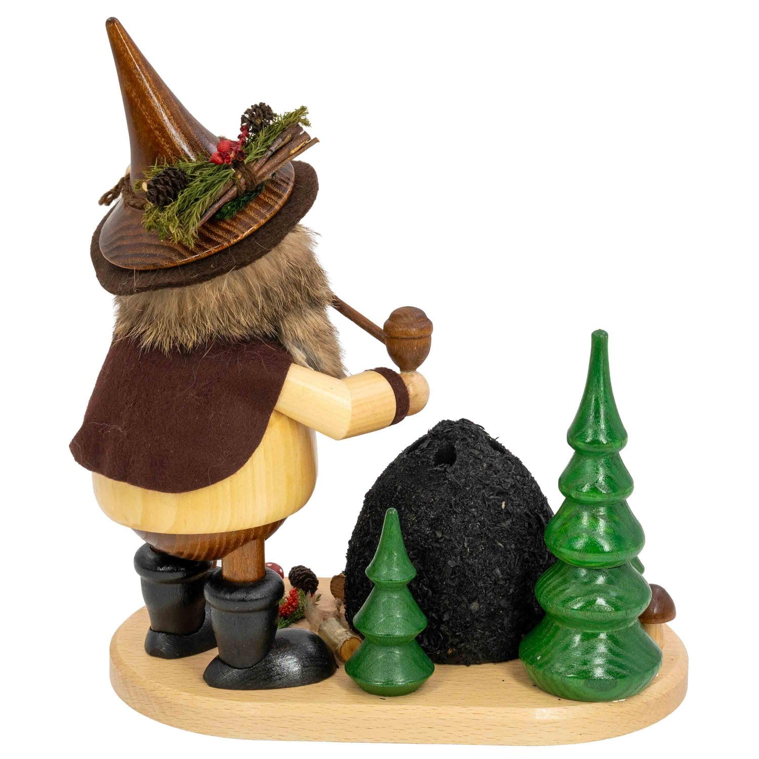 DWU | Räuchermännchen Räuchermann aus dem Erzgebirge | Weihnachten Weihnachtsdeko Handwerkskunst | Erzwichtel 26 cm | Köhler