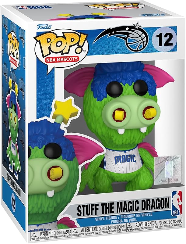 Funko POP! NBA: Mascots - Orlando - Stuff The Magic Dragon - Collectable Vinyl Figure - Gift Idea - Official Merchandise - for Kids & Adults - Sports Fans - Model Figure for Collectors and Display