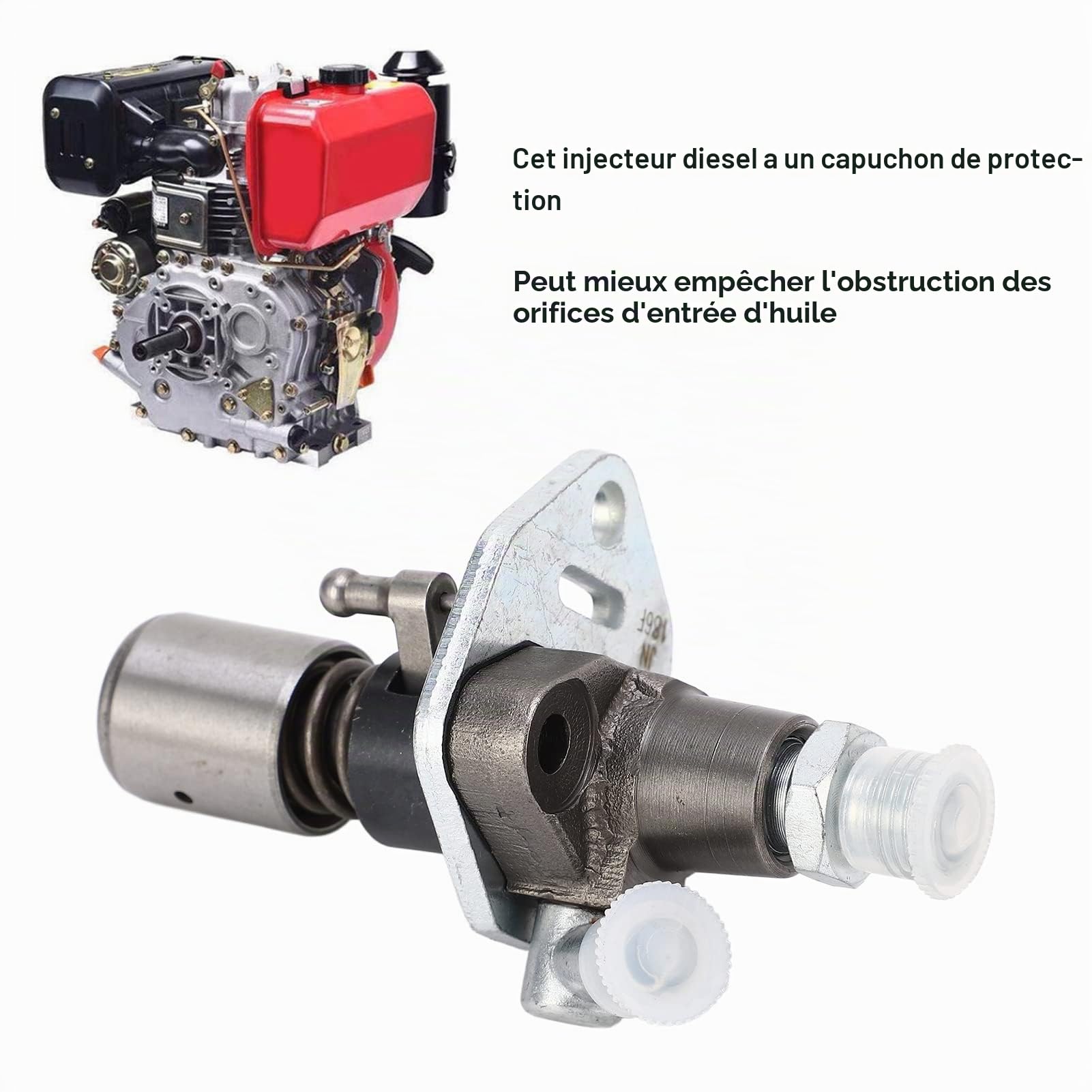 Pompe Injecteur de Carburant Diesel, Remplacement de Ensemble de Pompe Injection de Carburant 186F pour Moteur Diesel