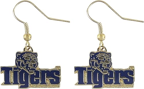 Miniatura 30 de aminco NCAA - Aretes colgantes unisex para adultos con logotipo de la NCAA North Carolina Tar Heels