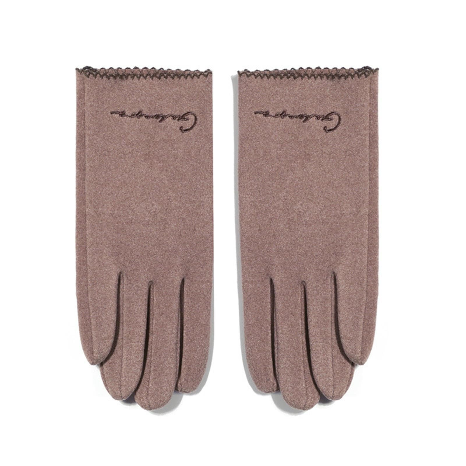 Guantes táctiles de invierno para mujer cortavientos color café