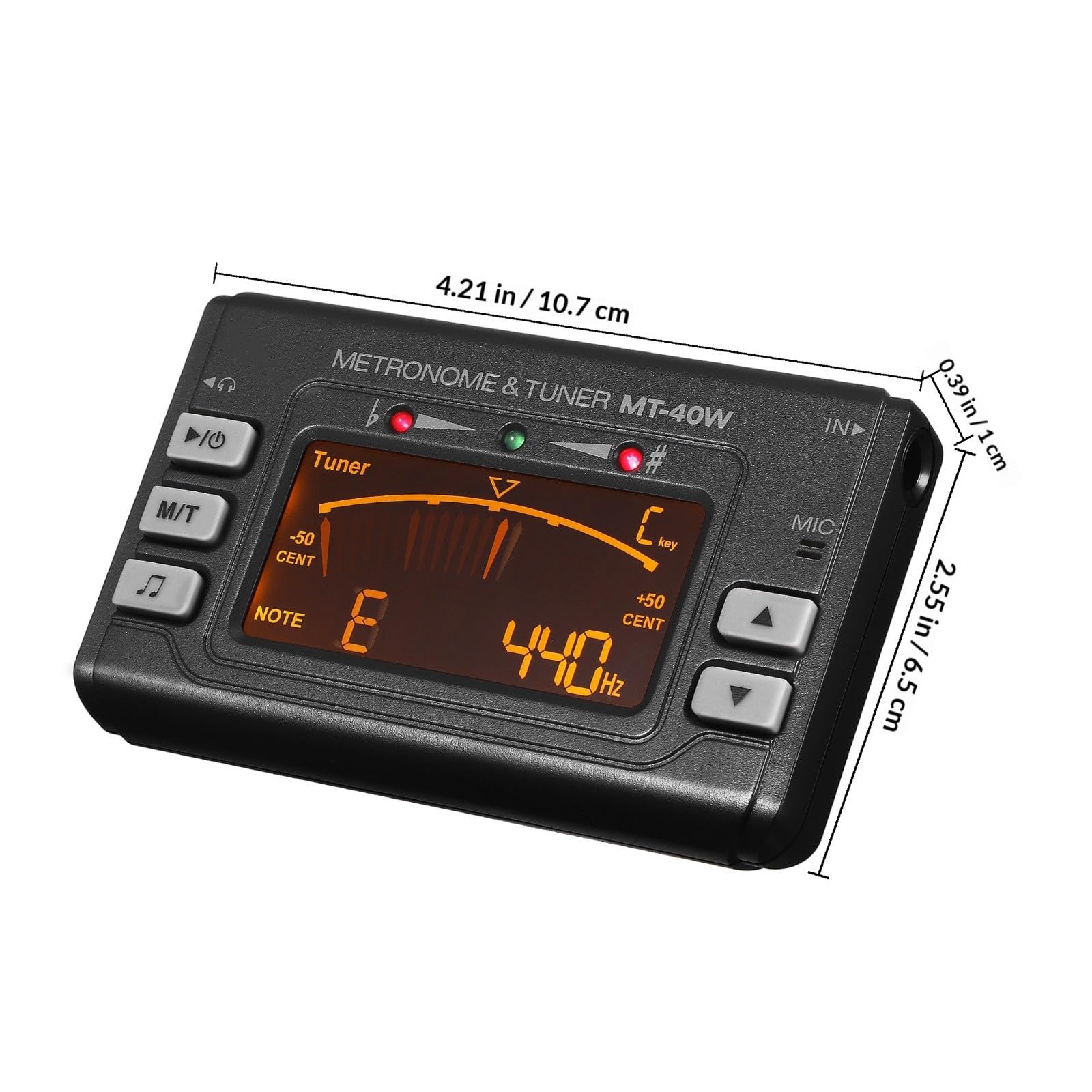 Afinador de Instrumentos Musicales para Viento Clip y LED Abs | Uso para Afinación de Instrumentos, Manejo Sencillo, Lectura Clara en Pantalla LED