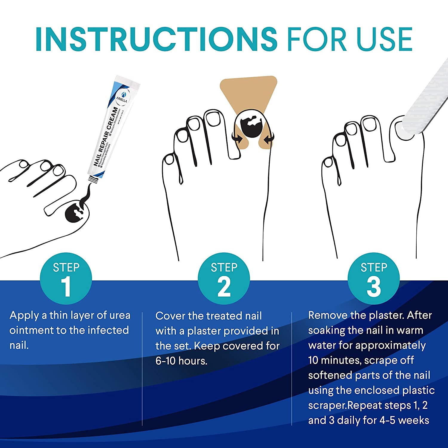 Ariella Nail Fungus treatment, Fungal Nail Treatment Set, Nail Repair