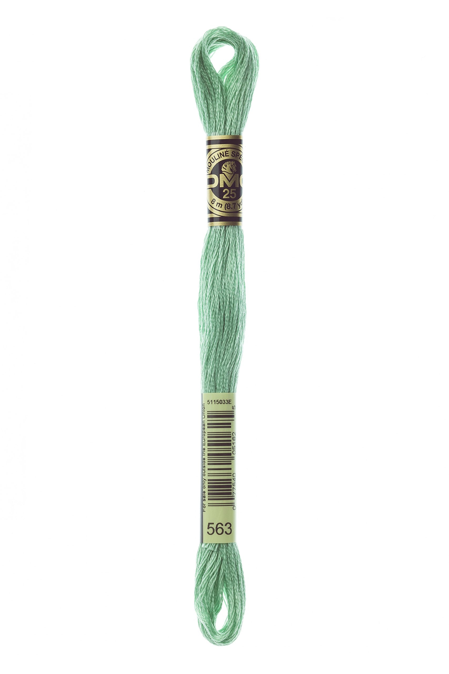 DMC 117-563 Six Stranded Cotton Embroidery Floss, Light Jade, 8.7-Yard