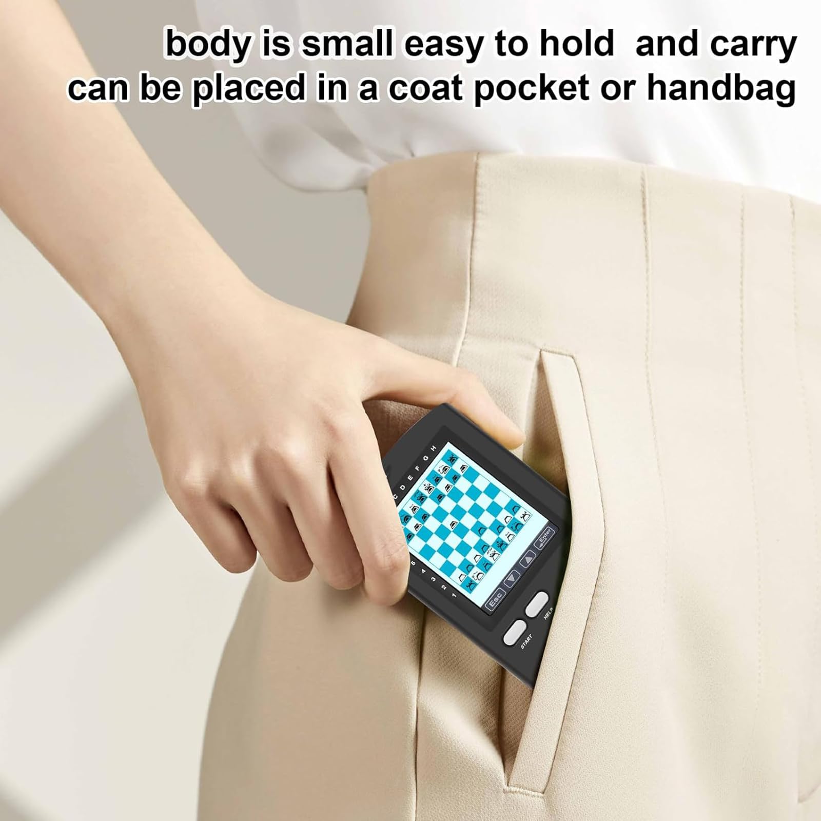 Échiquier électronique Portable avec fonctionnalités intelligentes IA, Stylet, écran LCD rétroéclairé, Vitesse réglable, Plusieurs Niveaux de difficulté pour Adultes et débutants.