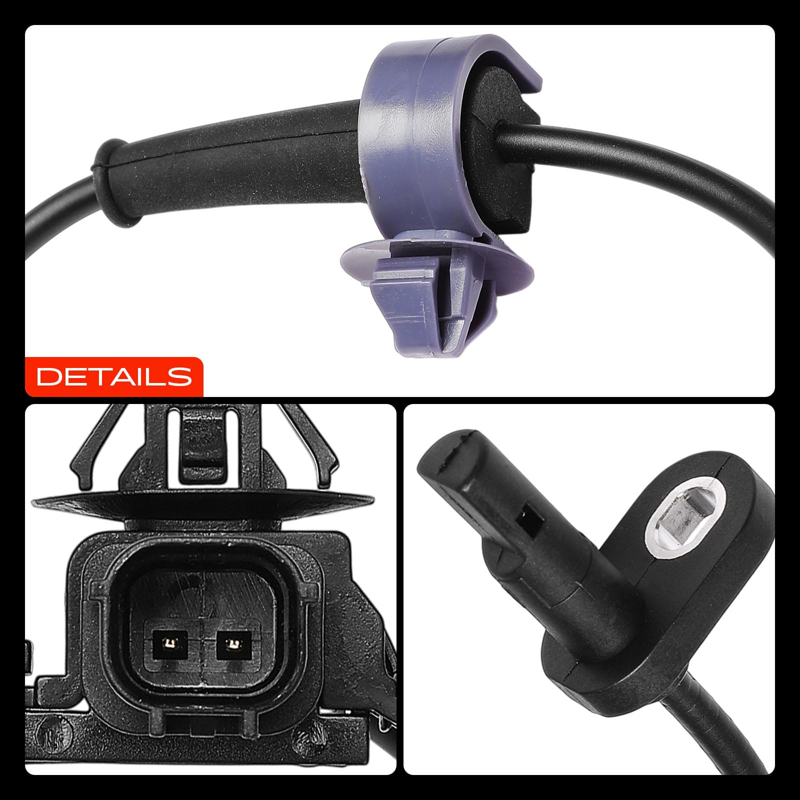 Frankberg 2x Sensor de velocidad de ruedas Sensor ABS 2 Polos Compatible con Civic VIII Hatchback FK FN 14 18 22 CTDi Type-R 2005-2012 Replace# 31289,57475-SM.G-E02