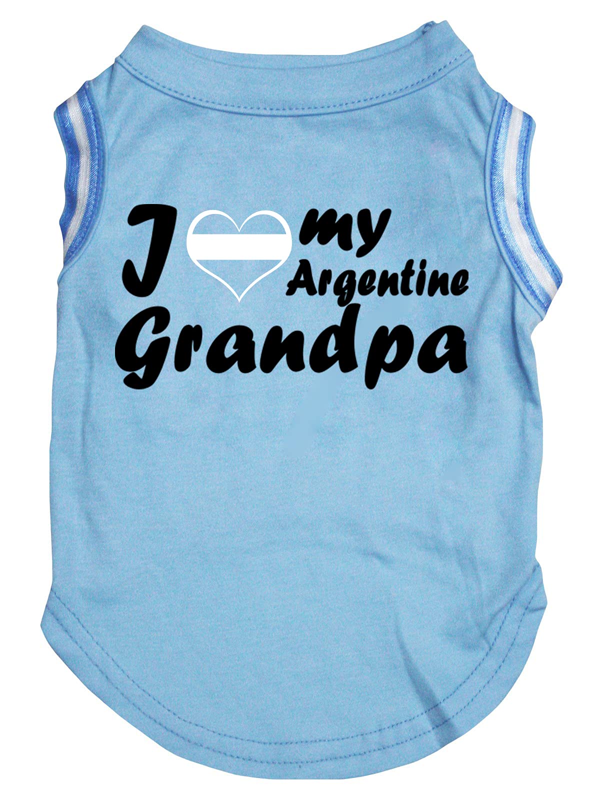 T-shirt pour chien bleu motif Argentine S vêtement coton