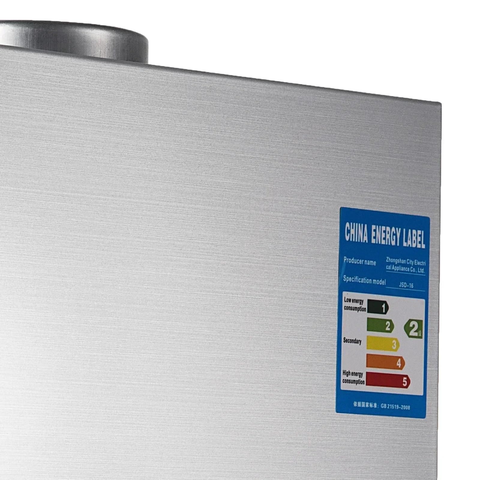 Calentador de agua caliente sin tanque, 6L-18L portátil de gas propano calentamiento instantáneo para baño, uso al aire libre, camping y viajes, eficiencia energética, diseño compacto