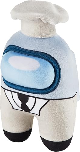 Among Us Plush Buddy White Crewmate The Chef - Personaje de videojuego en línea de 8 pulgadas
