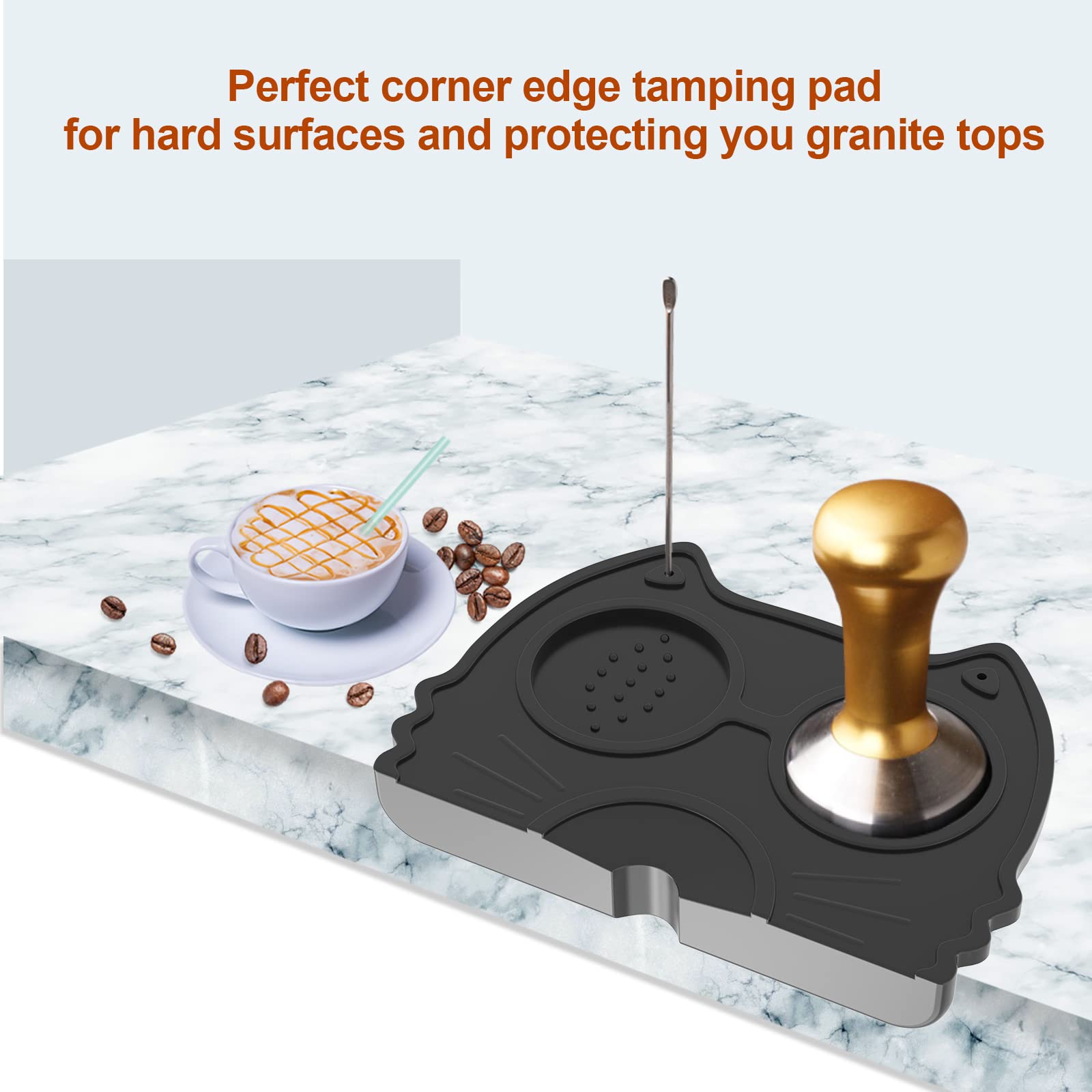 Espresso Tamper Mat, Alimentos Seguro Silicona Café Tamp Mat