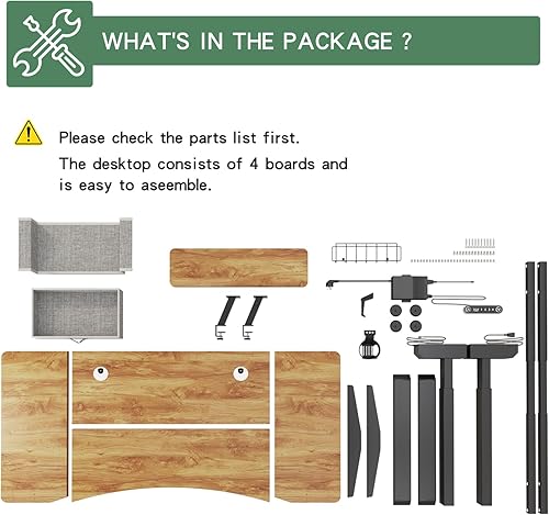 Miniatura 43 de Escritorio eléctrico de pie extragrande en forma de L de 63 x 28 pulgadas con un cajón, escritorio de oficina en casa con espacio de almacenamiento,