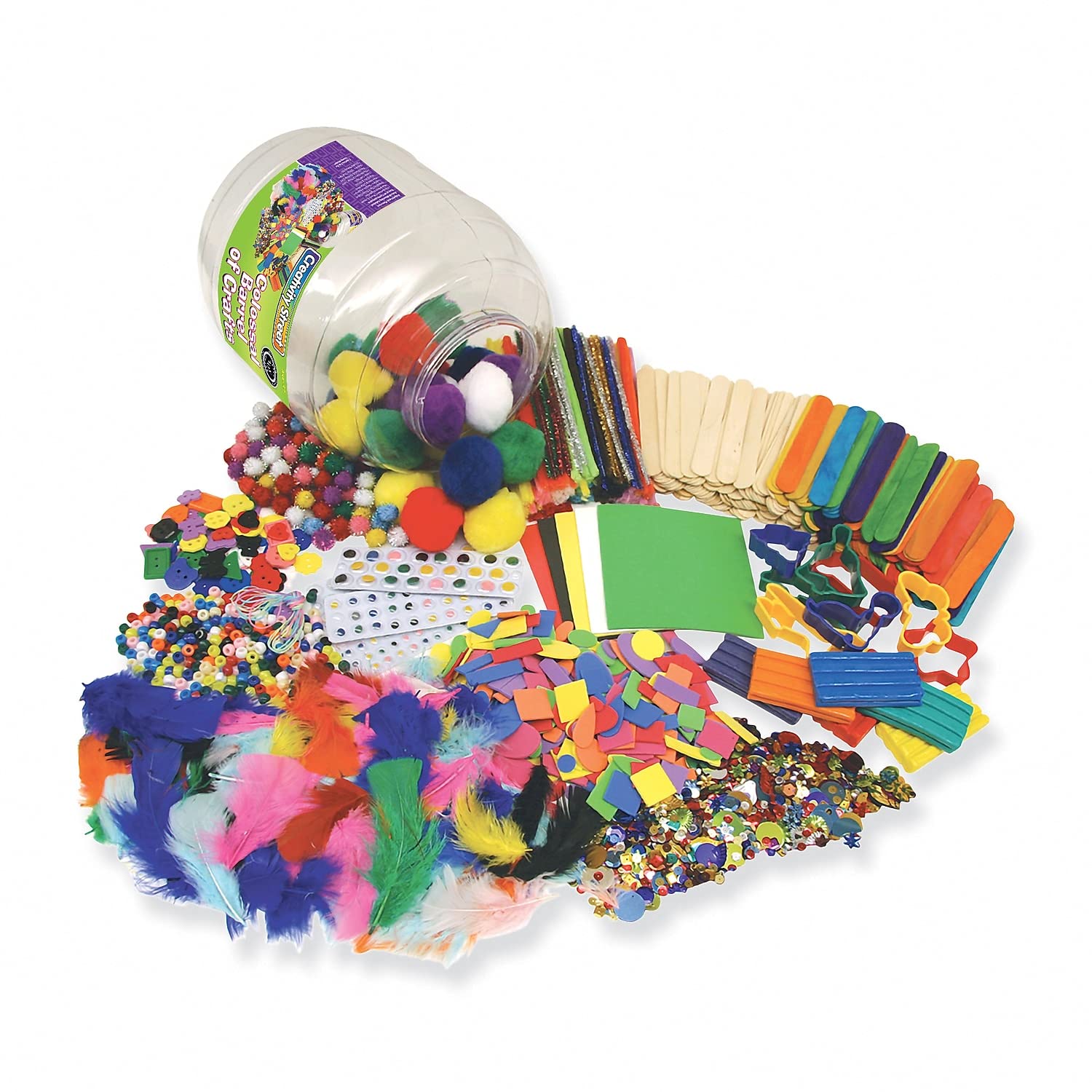 Chenille Kraft Creativity Street Colossal Barrel of Crafts, Assorted Colors, (CK-5602)
