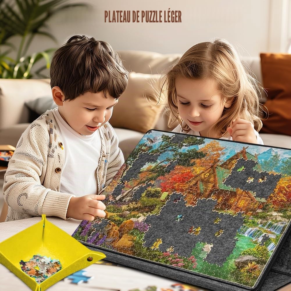 Plateau Puzzle de 1000 Pièces, Table Puzzle en Feutre