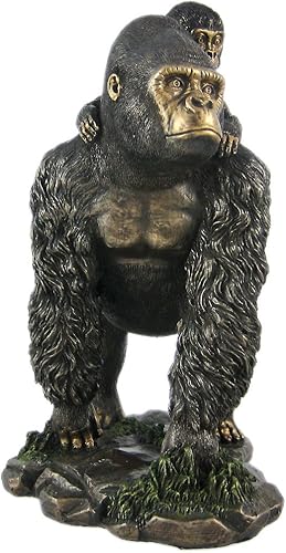 Miniatura 2 de US Figura coleccionable de animales coleccionables de 8 pulgadas para madre gorila y bebé