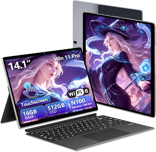 portable 2 en 1, métal PC Portable avec 16 Go RAM 512 Ordinateur