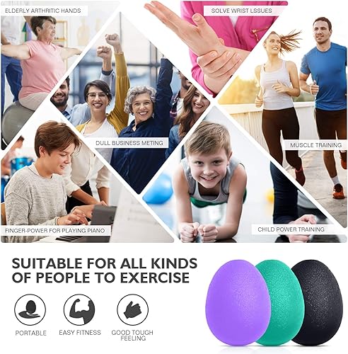 Miniatura 7 de Peradix Entrenador de fuerza de agarre de mano bola de alivio del estrés para adultos y niños terapia de rehabilitación de muñeca equipo de agarre