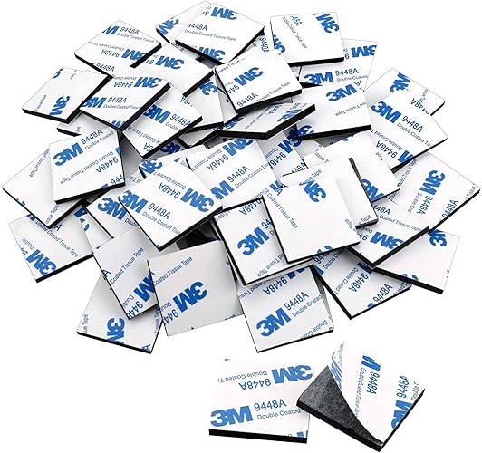 UPINS 120 Pack Double Sided Foam Tape Square Self-Adhesive Foam Tape Black Strong Tape Pads for DIY Art Crafts Supplies - 120