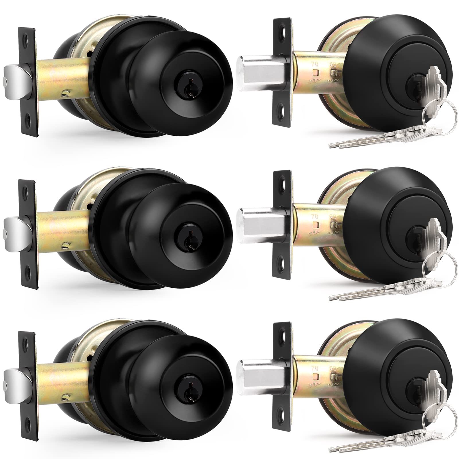 Probrico 10-Pack Keyed Alike Entry Door Lockset -19
