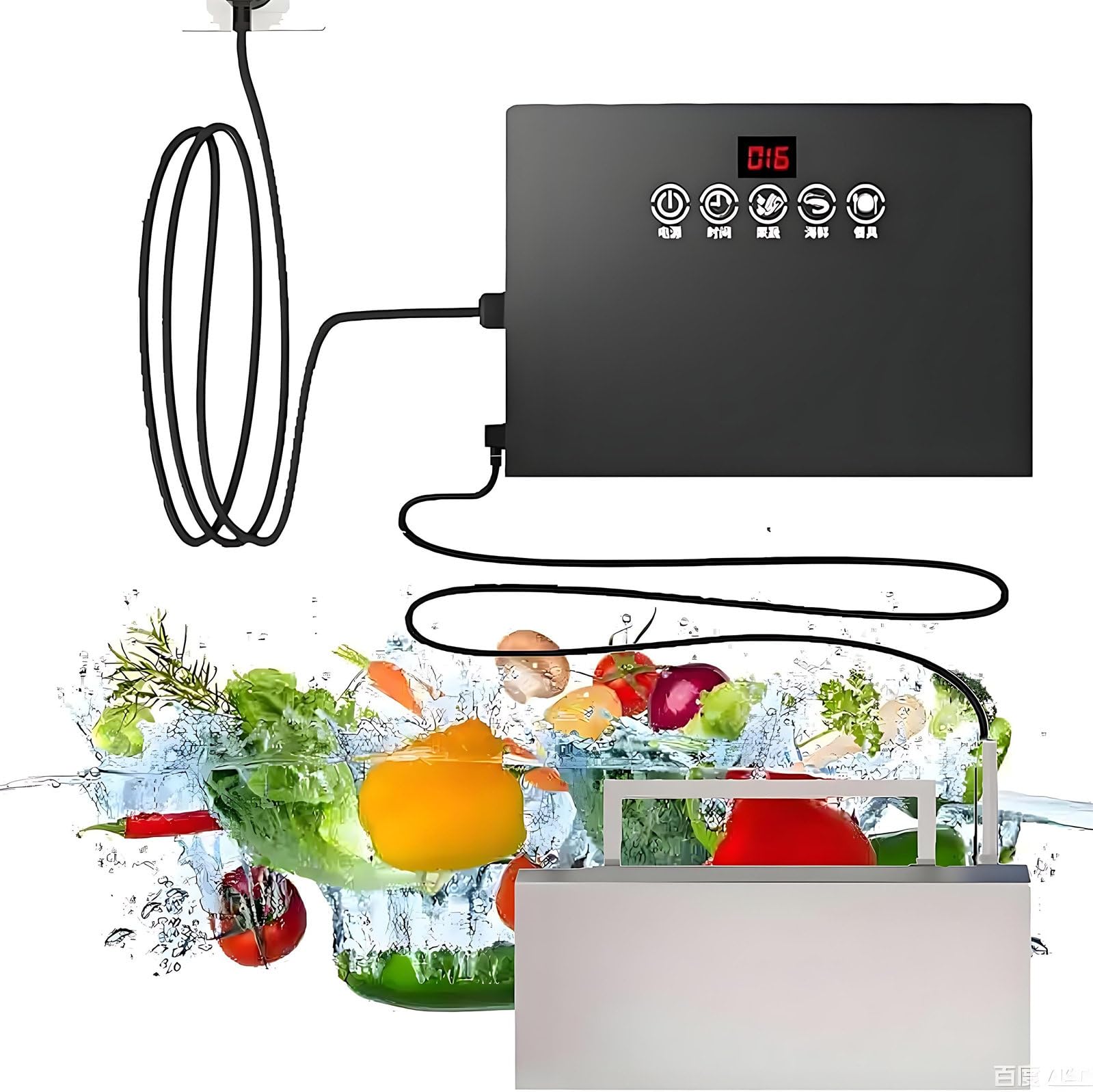 Elektryczna Zmywarka Do Naczyń, 360 W, Myjka Do Owoców I Warzyw, Sterowanie Dotykowe, Bez Instalacji, Do Naczyń, Owoców I Owoców Morza