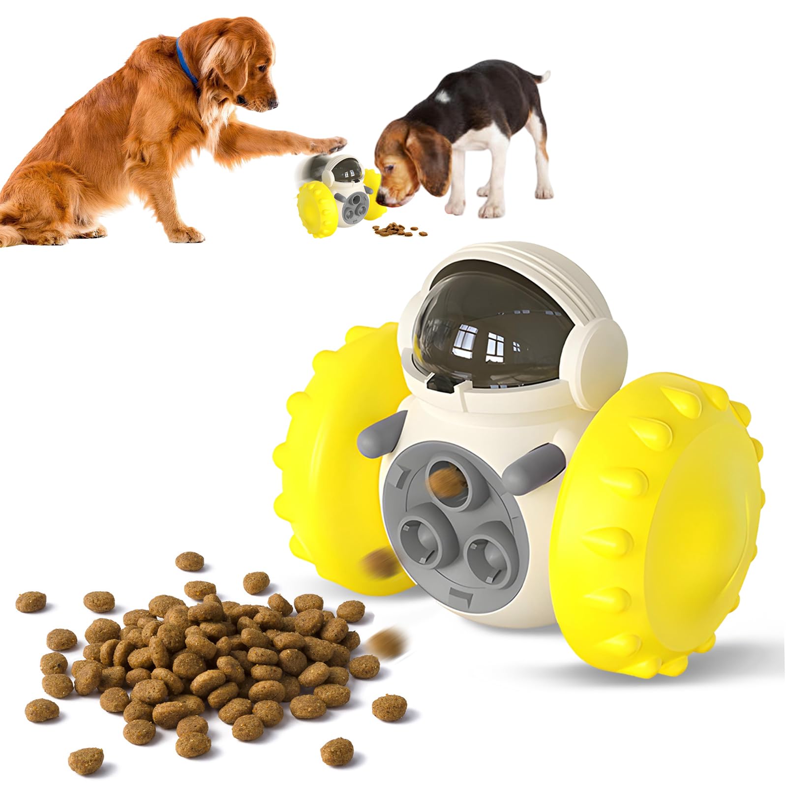 Shyllin Gioco Interattivo per Cani, Giochi per Cani Indistruttibile, Gioco Cane Mangiatoia Premietti, Dispenser di Dolcetti Cane Palline,Alimentazione Lenta, Slow Feeder per Migliorare la Digestione